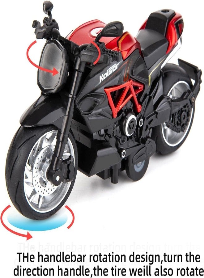 لعبة دراجة نارية رياضية صغيرة من كريزي باي - لعبة دراجة نارية مصبوبة بمقياس 1:14 تعمل بالسحب للخلف، إصدار خاص، مركبة سباق للأطفال للأولاد والبنات (عبوة من قطعة واحدة) [اللون حسب المتوفر] - Image 4